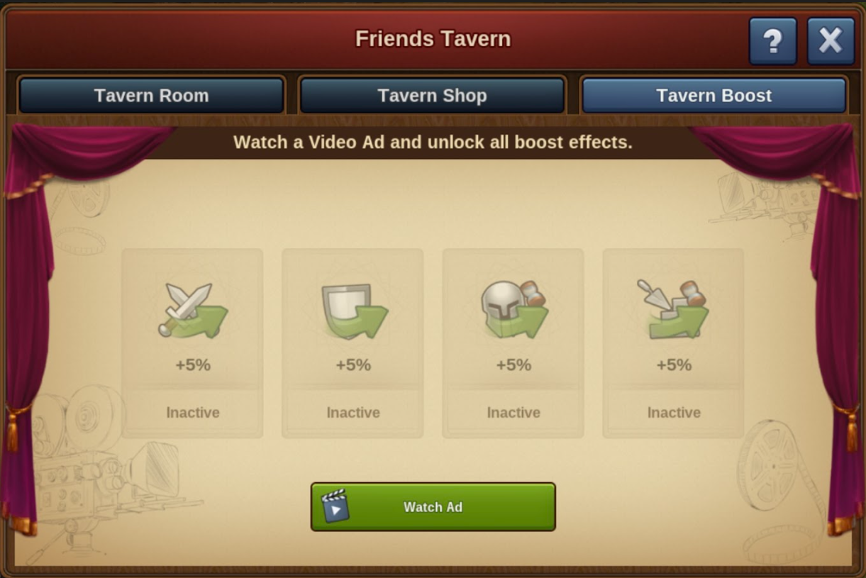 no option to sit at non friend tavern forge of empires